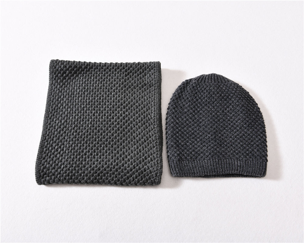 Honeycomb bubble beanie infinity scarf set