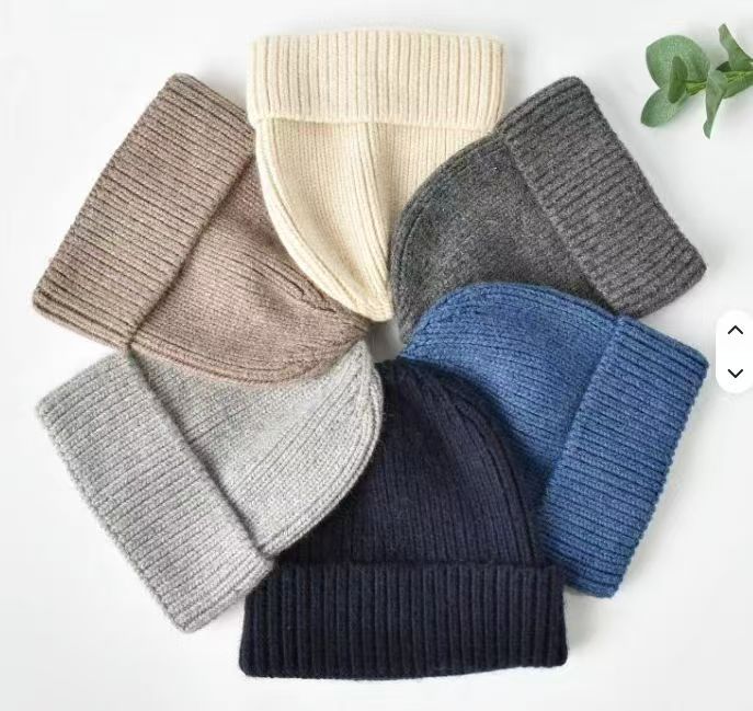 Brooke wide ribbed cashmere angora will beanie