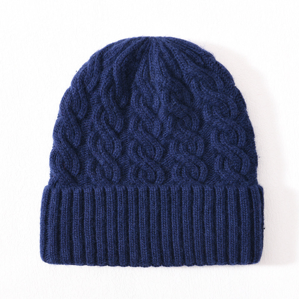 Cable cashmere beanie