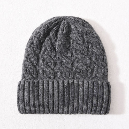 Cable cashmere beanie