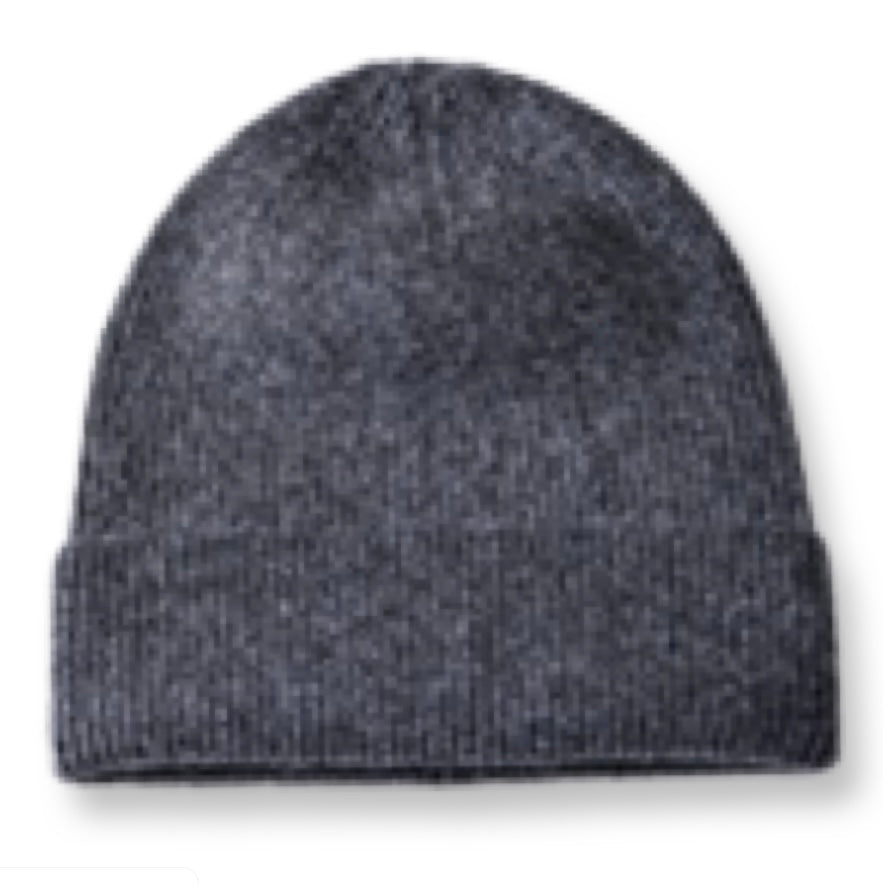 Unisex Cashmere ribbed beanie hat