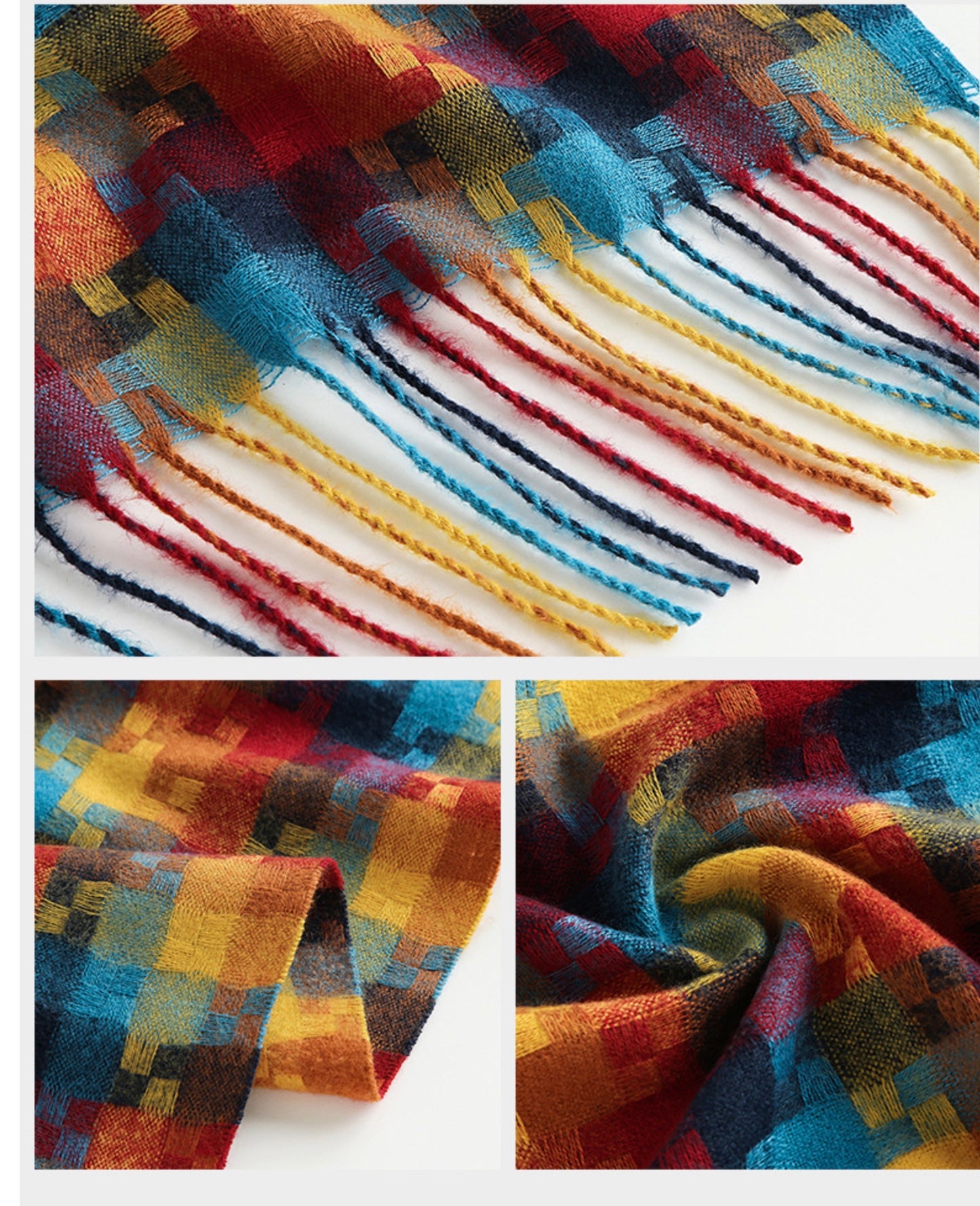 Cashmere feel multi color scarf