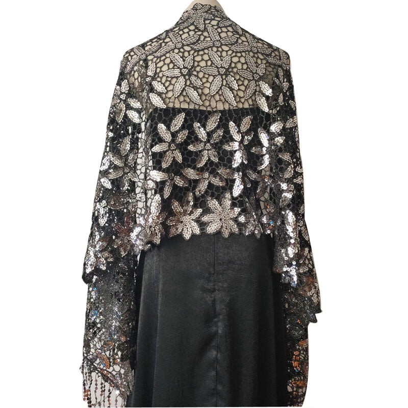 Sequin Glittered wedding Dress Shawl