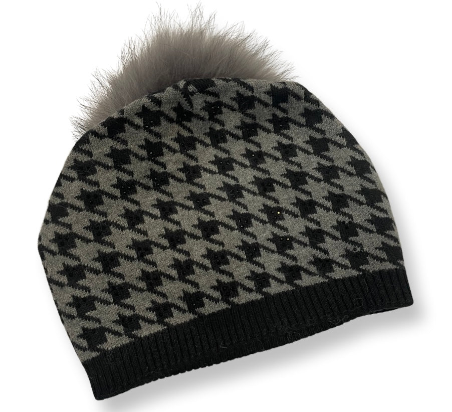 Adult Houndstooth pattern cashmere slouchy