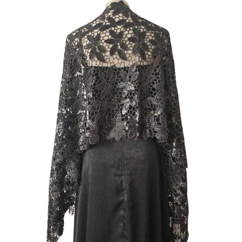 Sequin Glittered wedding Dress Shawl