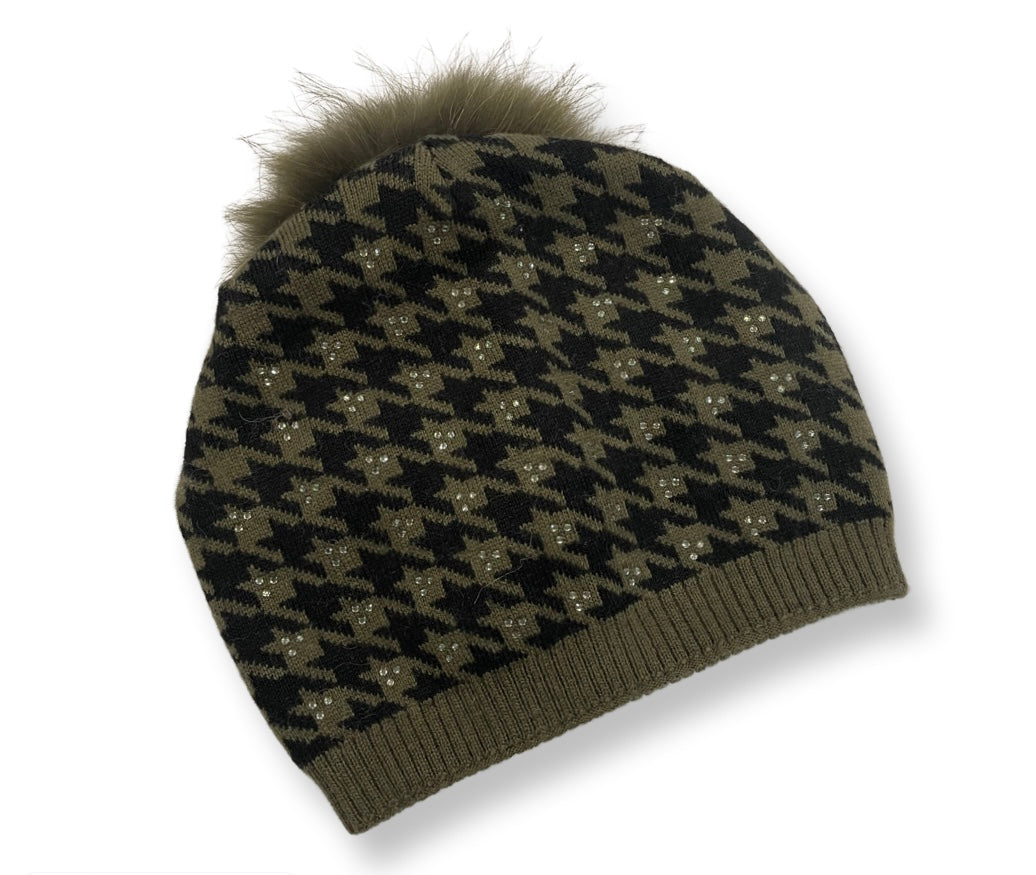 Adult Houndstooth pattern cashmere slouchy