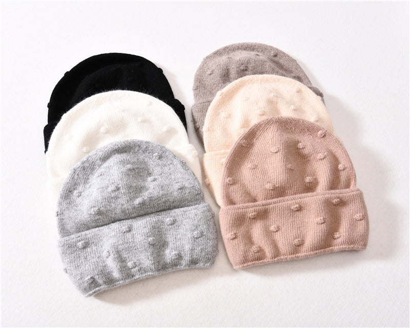 Foldover cashmere with dots