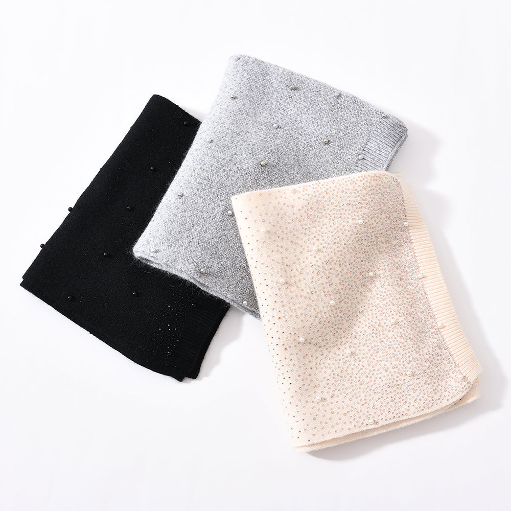 Crystal hat and scarf set