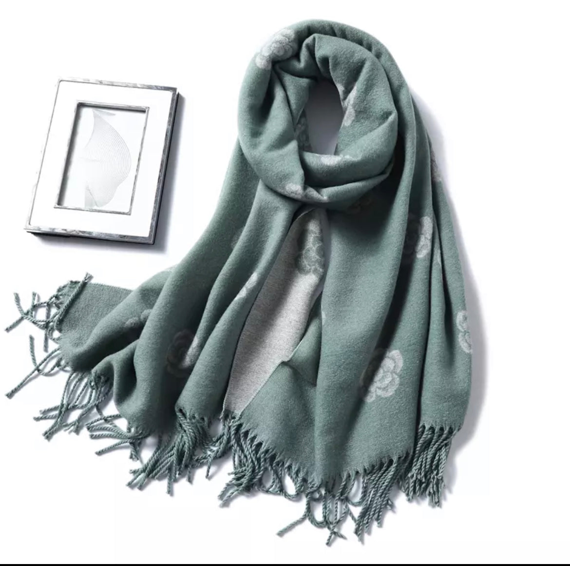 Cashmere blend reversible scarf