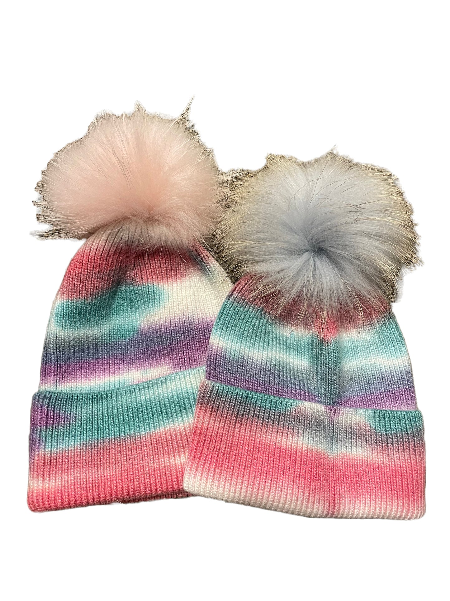 Tie dye beanie with Pom