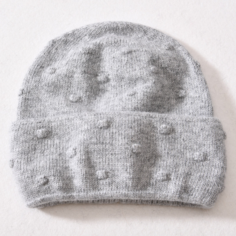 Foldover cashmere with dots