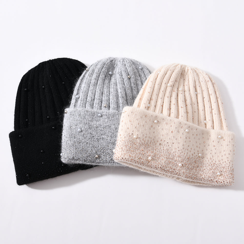 Crystal hat and scarf set