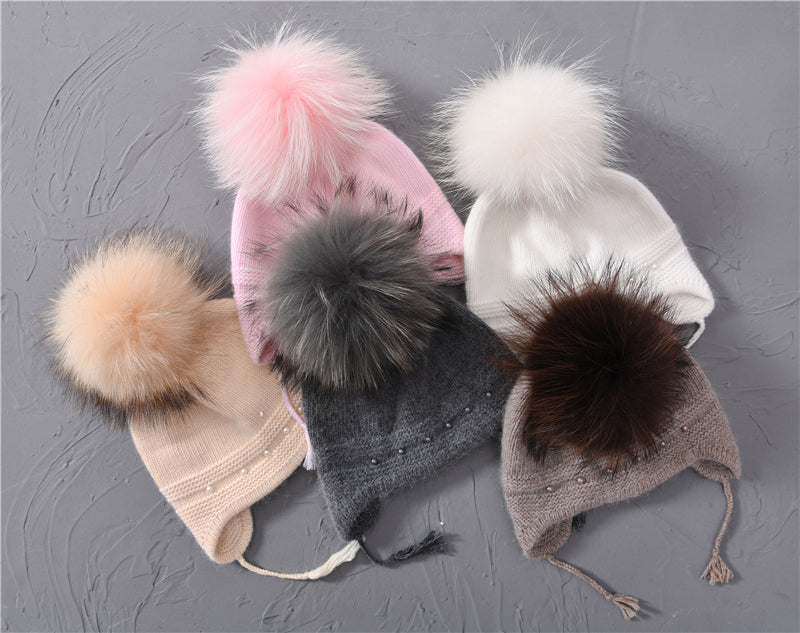 Toddler cashmere Pearl  hat