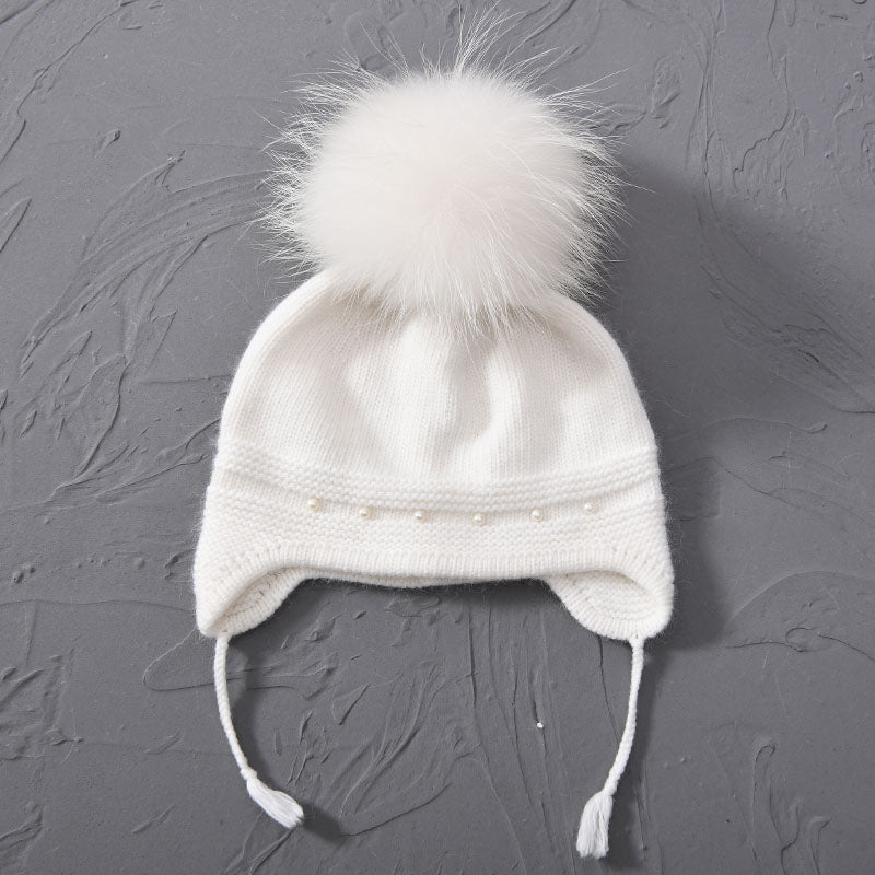 Toddler cashmere Pearl  hat