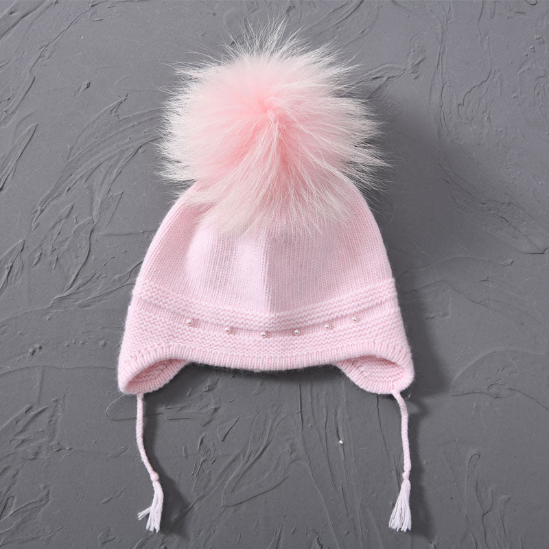 Toddler cashmere Pearl  hat