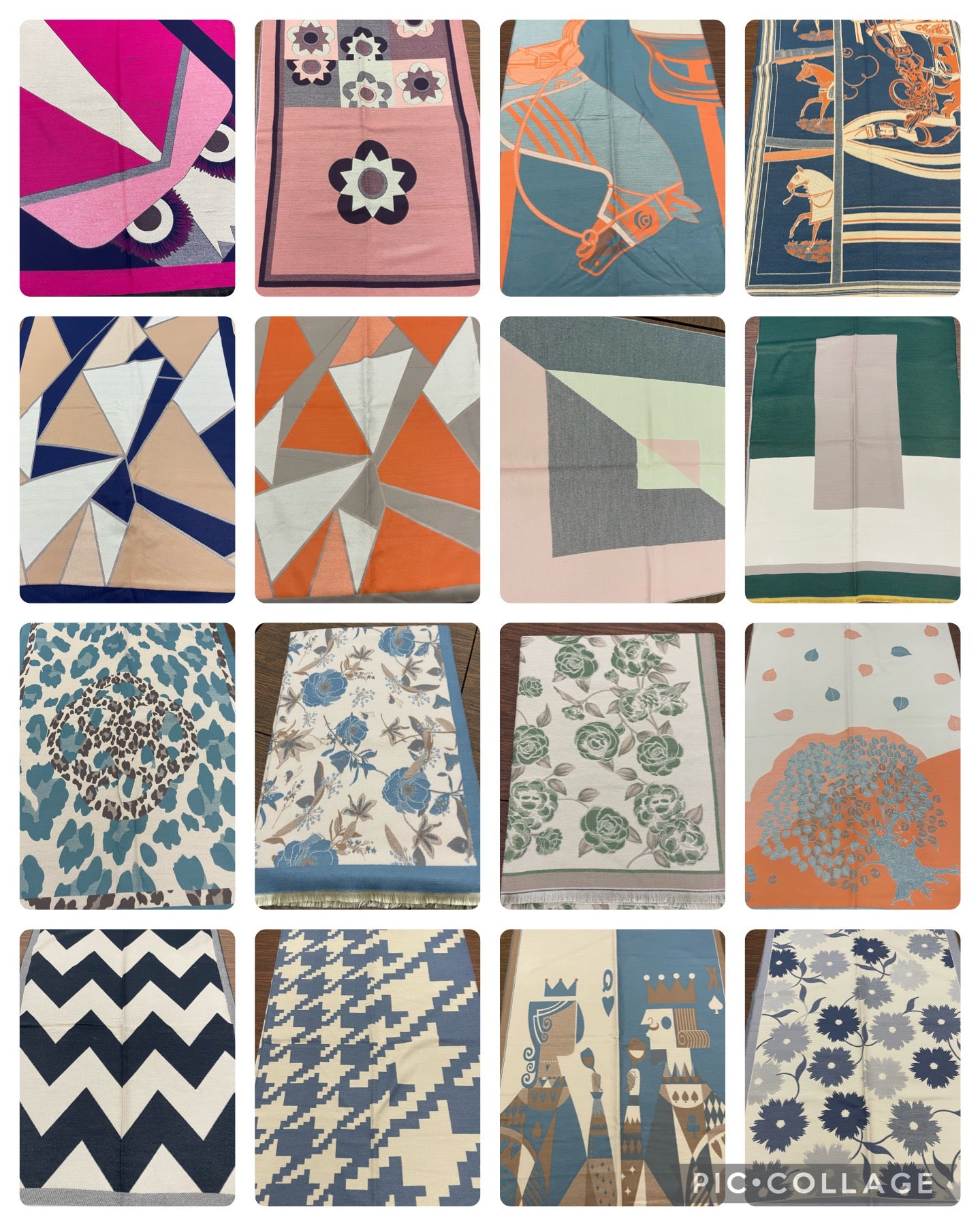 Large pattern blanket scarves  s