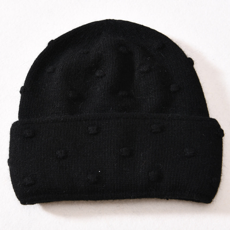 Foldover cashmere with dots