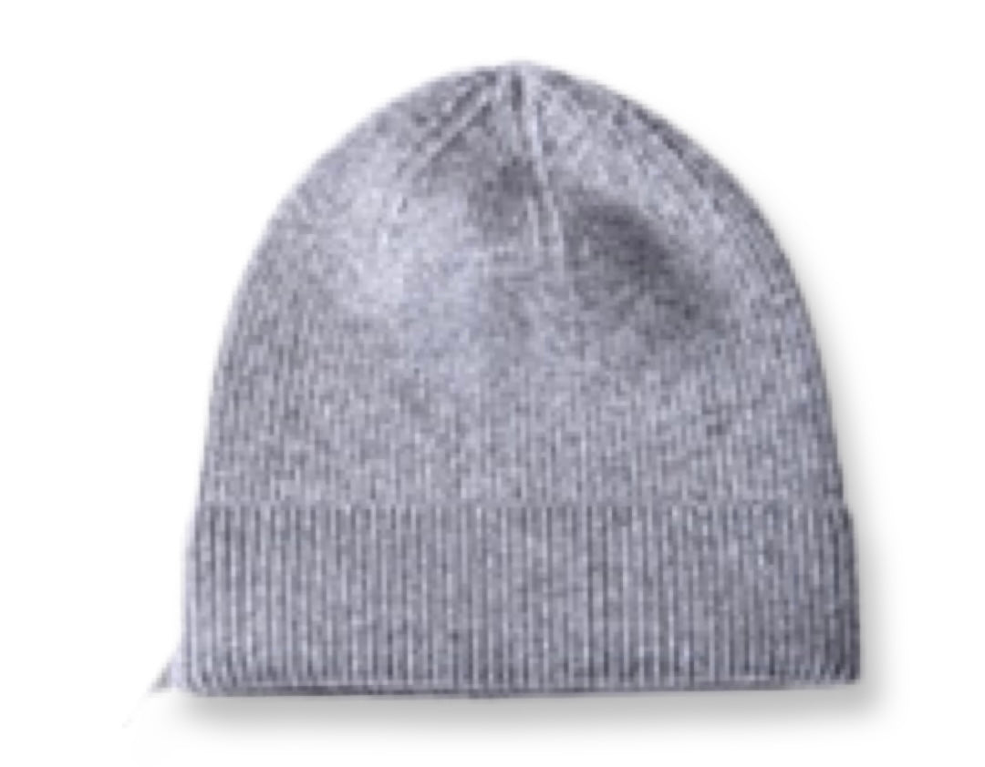 Unisex Cashmere ribbed beanie hat