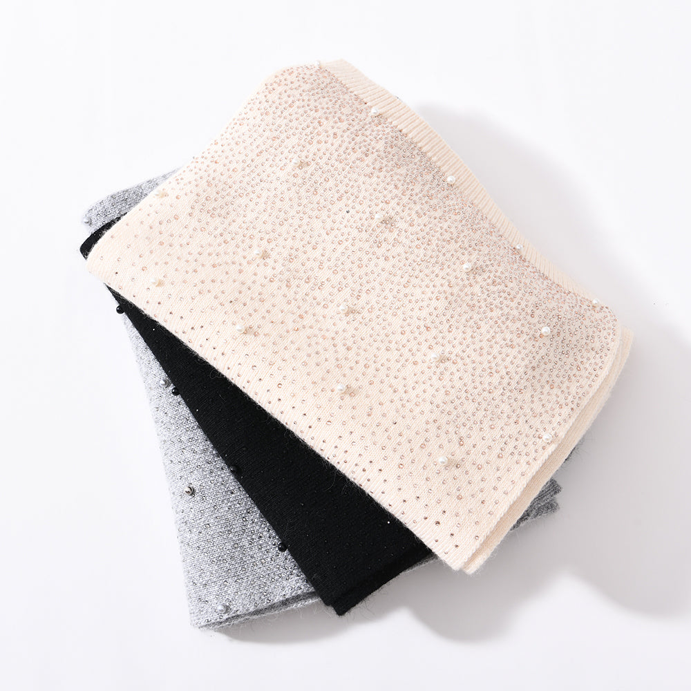 Crystal hat and scarf set