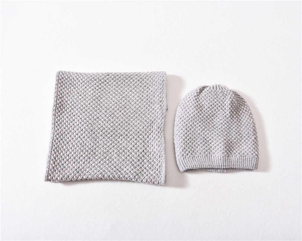 Honeycomb bubble beanie infinity scarf set